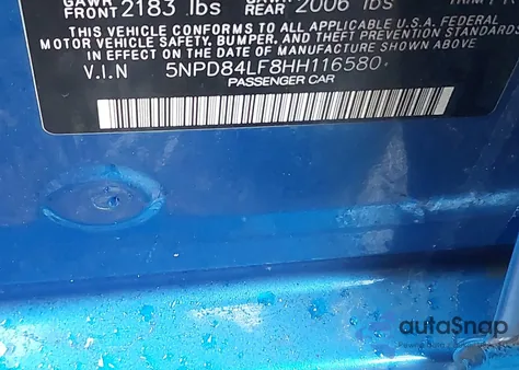 2017 Hyundai Elantra Se z USA, uszkodzony, nr VIN 5NPD84LF8HH116580